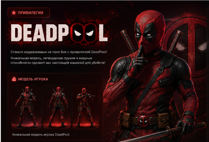 DeadPool Privilege | Привилегия для сервера CS 1.6 — фото 1